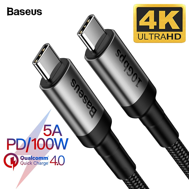 Baseus USB 3.1 Type C To USB C Cable For MacBook Pro Quick Charge