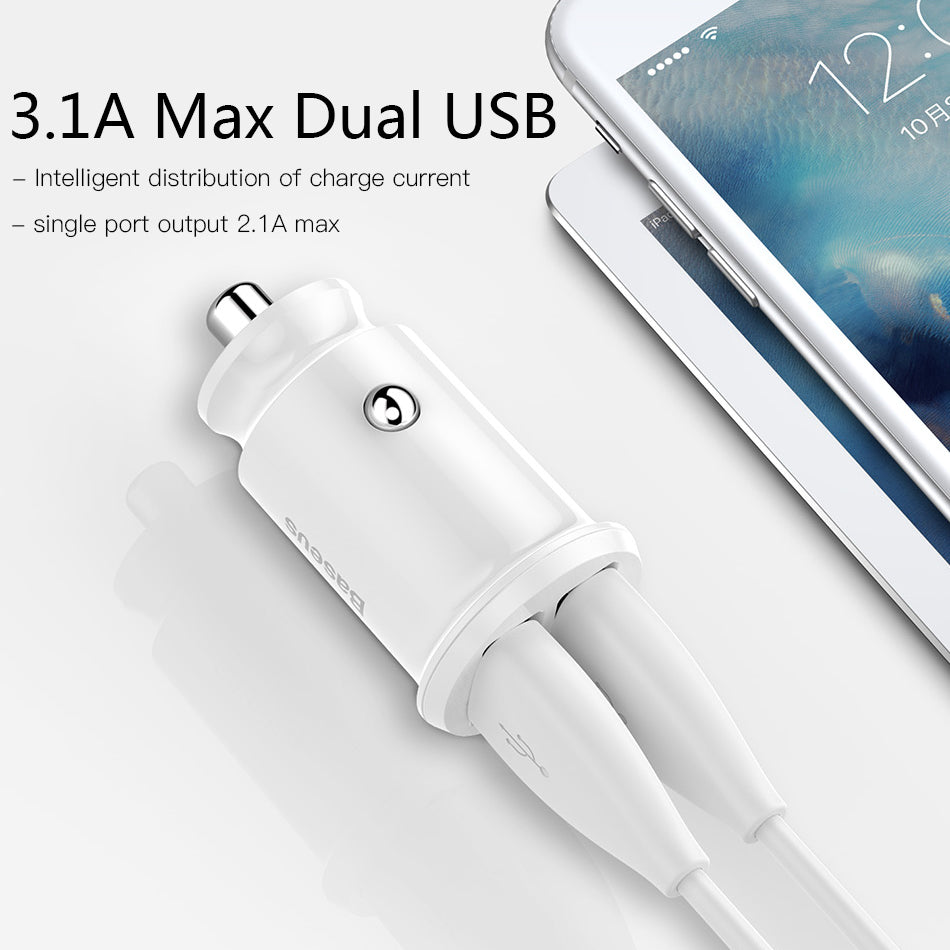 Baseus Mini Dual USB Car Phone Charger