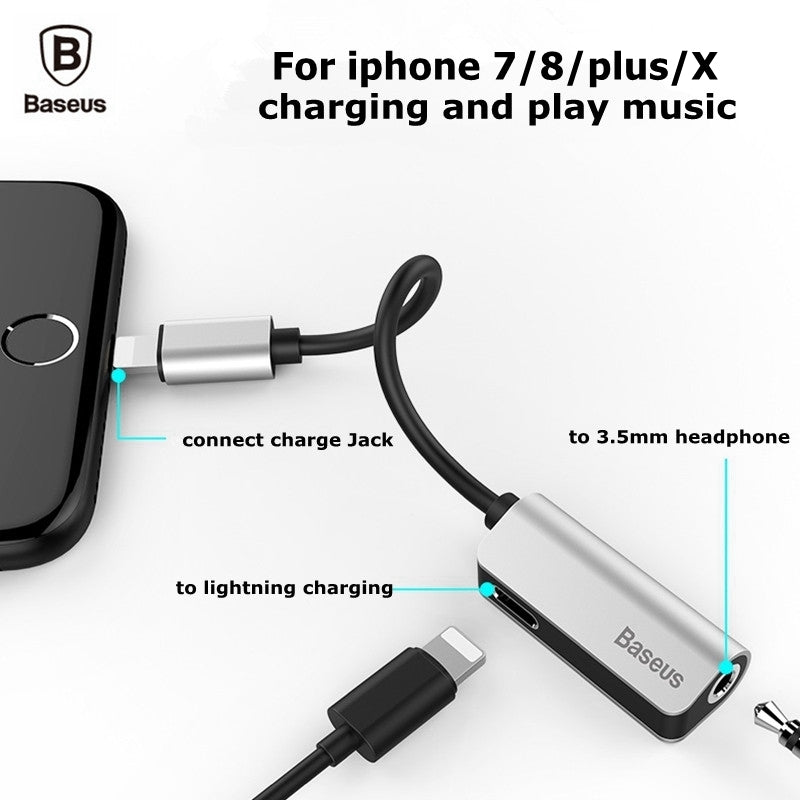 Baseus 2IN1 Audio Cable Adapter (Lightning)