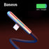 Baseus LED USB Cable for iPhone 2.4A Fast Charging Cable Elbow Colorful Gradual Light