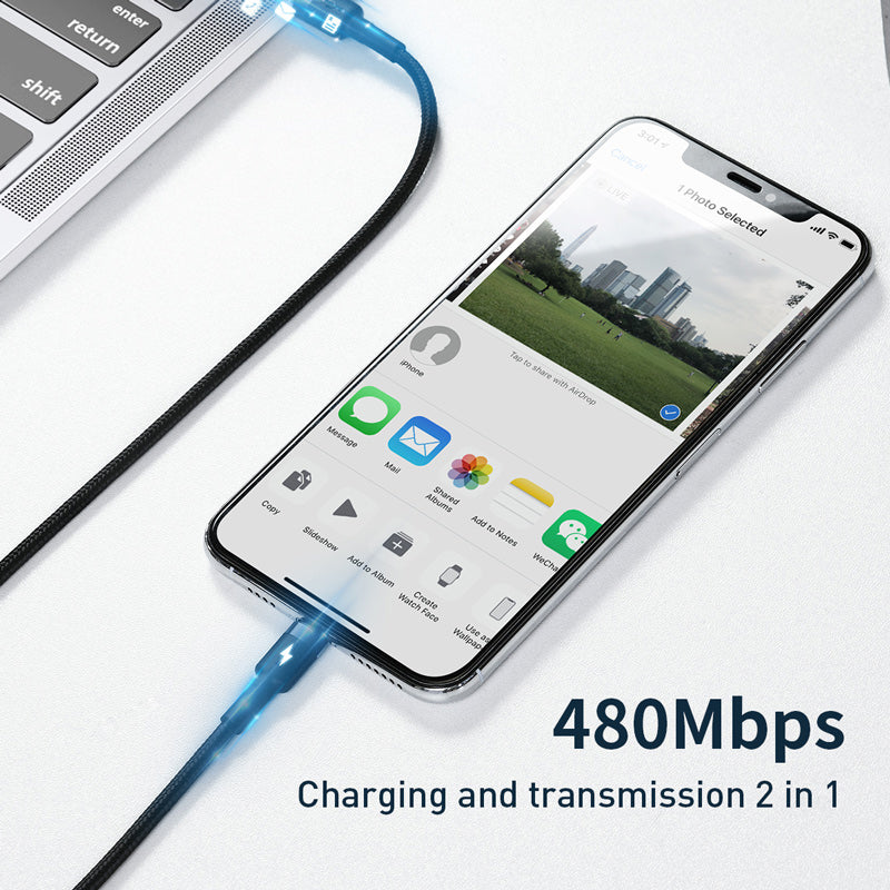 Baseus USB Type C to Lighting 18W PD Fast Charging Charger / Data Cord