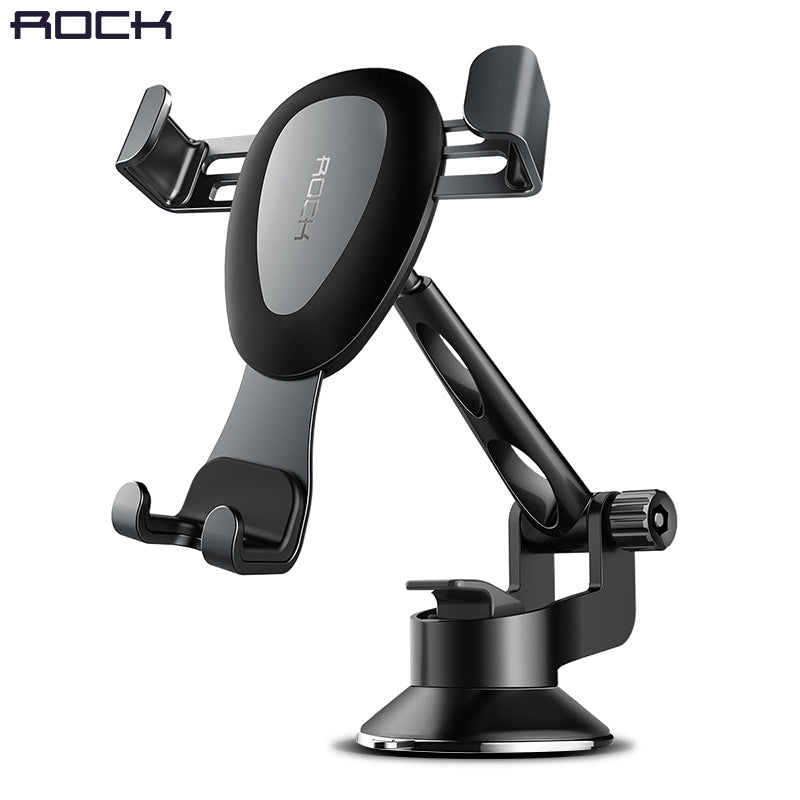 ROCK Gravity Metal Car Phone Holder With Suction Cup